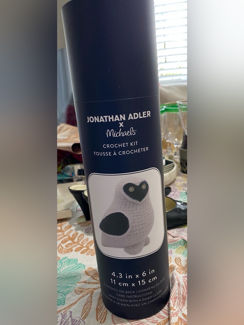 Jonathan Adler Crochet Kit. 4x6 inches. NIB. This is a White Owl Kit in a Tube
